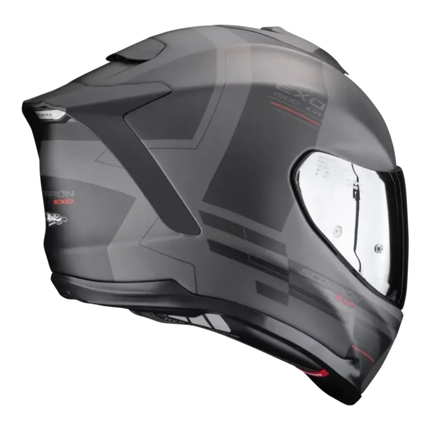 Scorpion EXO-1500 Dual Silver Matt Black Red