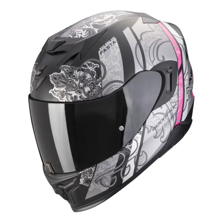 Scorpion Exo-520 Evo Air Fasta Matt Black-Silver-pink