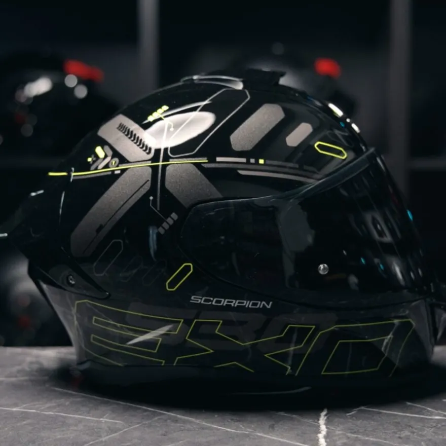 Scorpion EXO-530 Fond Black Neon Yellow