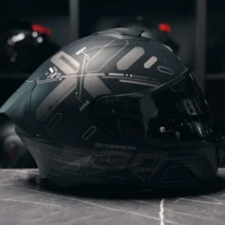 Scorpion EXO-530 Fond Matt Black Silver