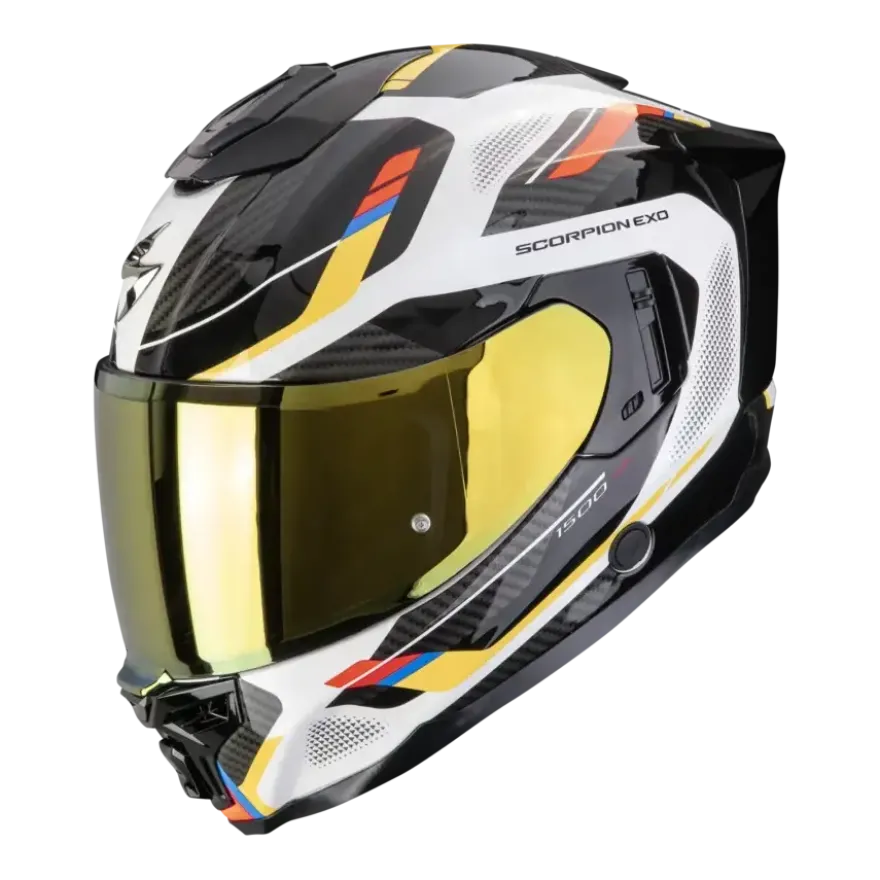 Scorpion EXO-1500 Sleek White Blue Yellow