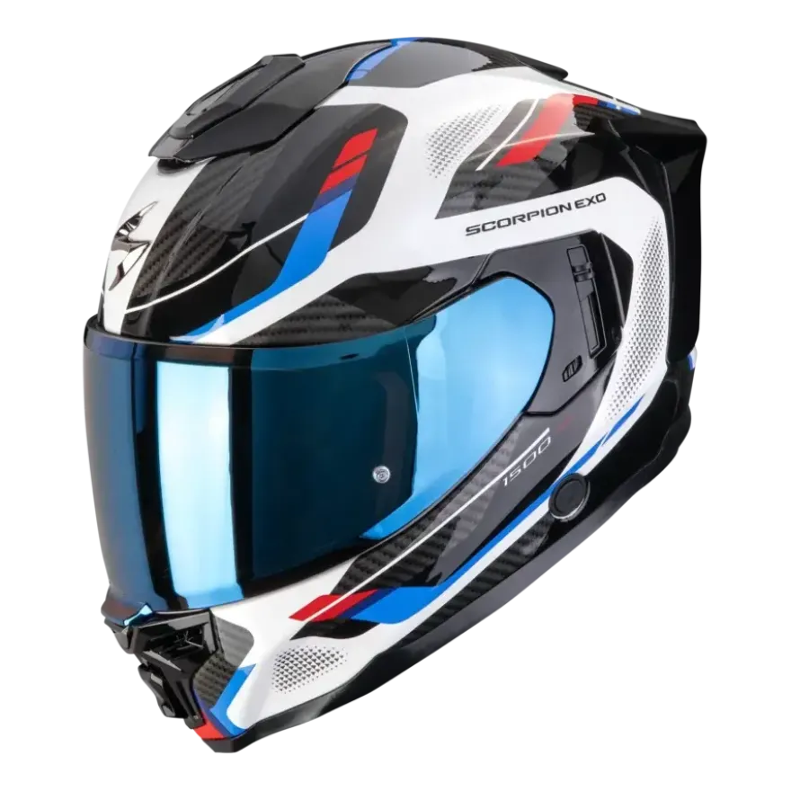 Scorpion EXO-1500 Sleek White Red Blue