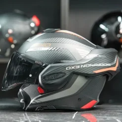 Scorpion Exo-Tech Evo Carbon Cosy Matt Black-Red
