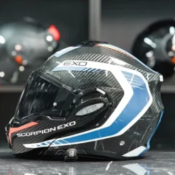 Scorpion Exo-Tech Evo Carbon Cosy Black-Blue-Red