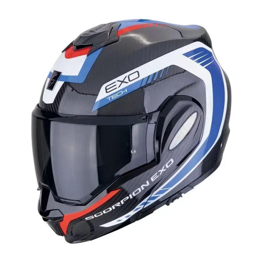 Scorpion Exo-Tech Evo Carbon Cosy Black-Blue-Red