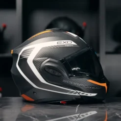 Scorpion Exo-Tech Evo Carbon Cosy Matt Black-Orange