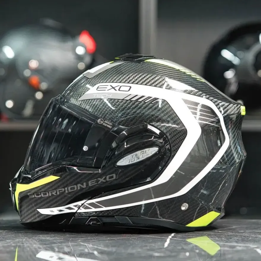 Scorpion Exo-Tech Evo Carbon Cosy Black-Neon yellow